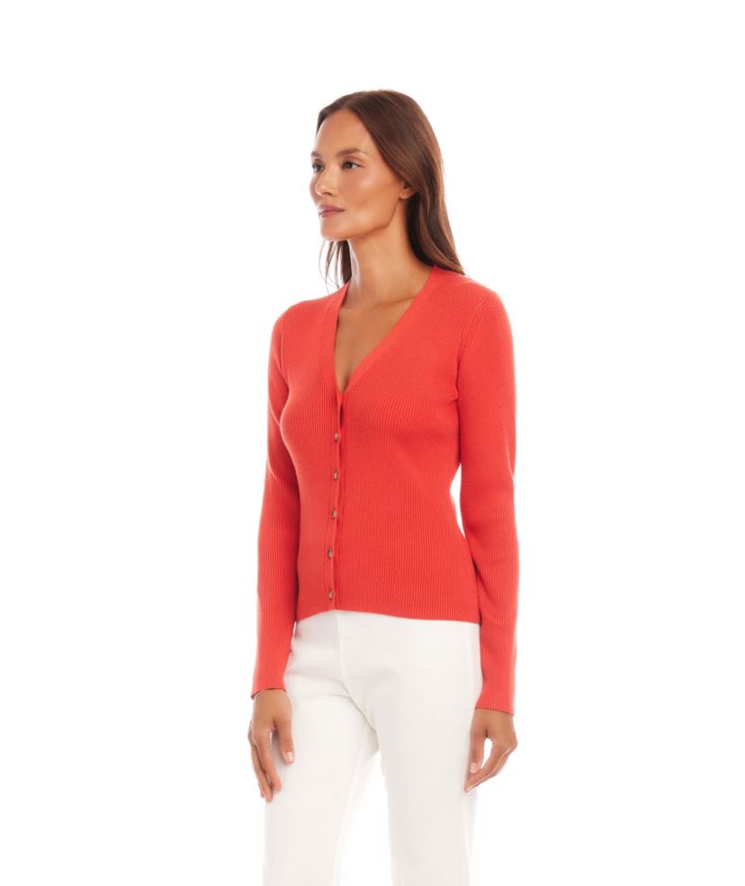 Ribbed Cardigan Sweater