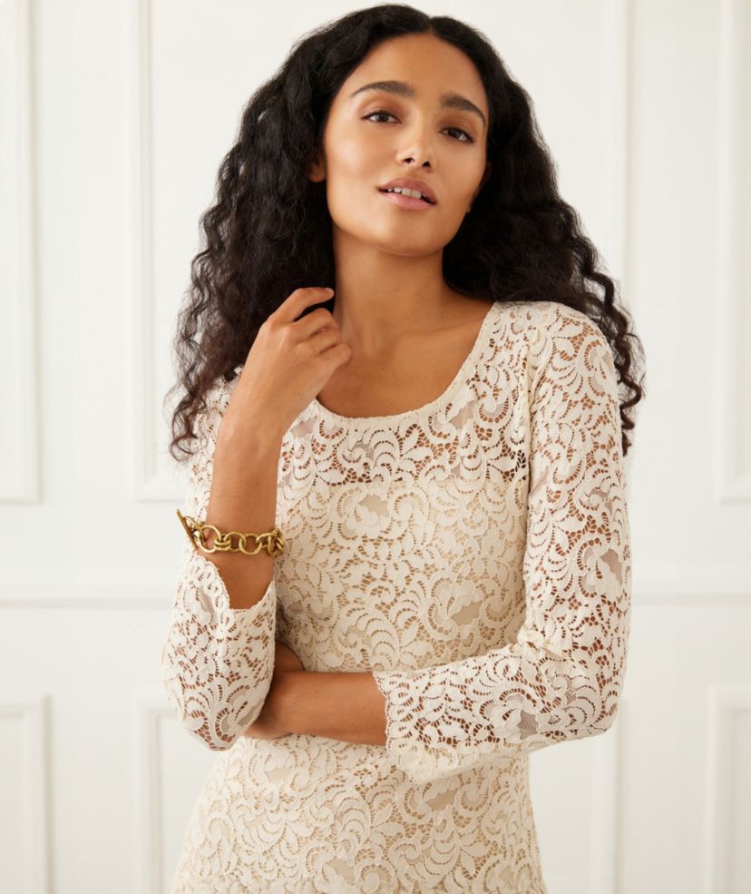 Scoop Neck Lace Dress