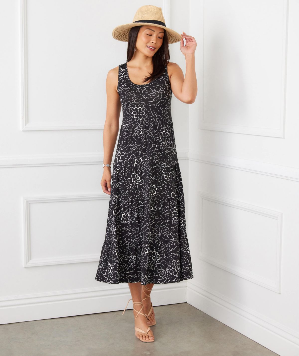 Tiered Midi Dress