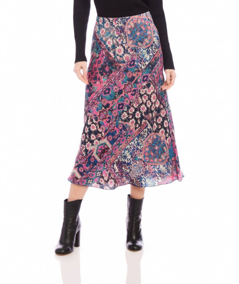 Bias Cut Midi Skirt