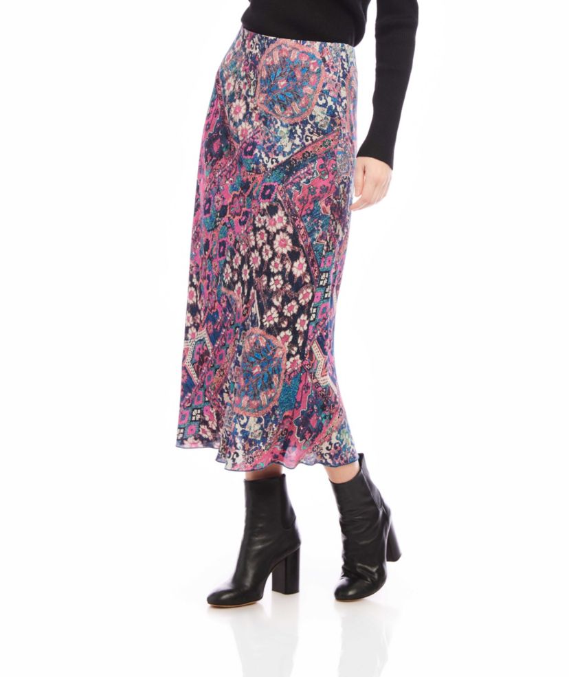 Bias Cut Midi Skirt