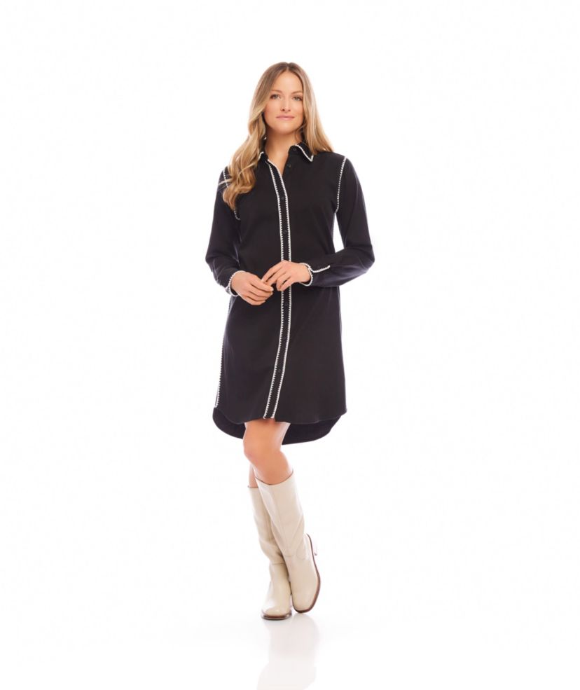 Edge Stitch Shirtdress