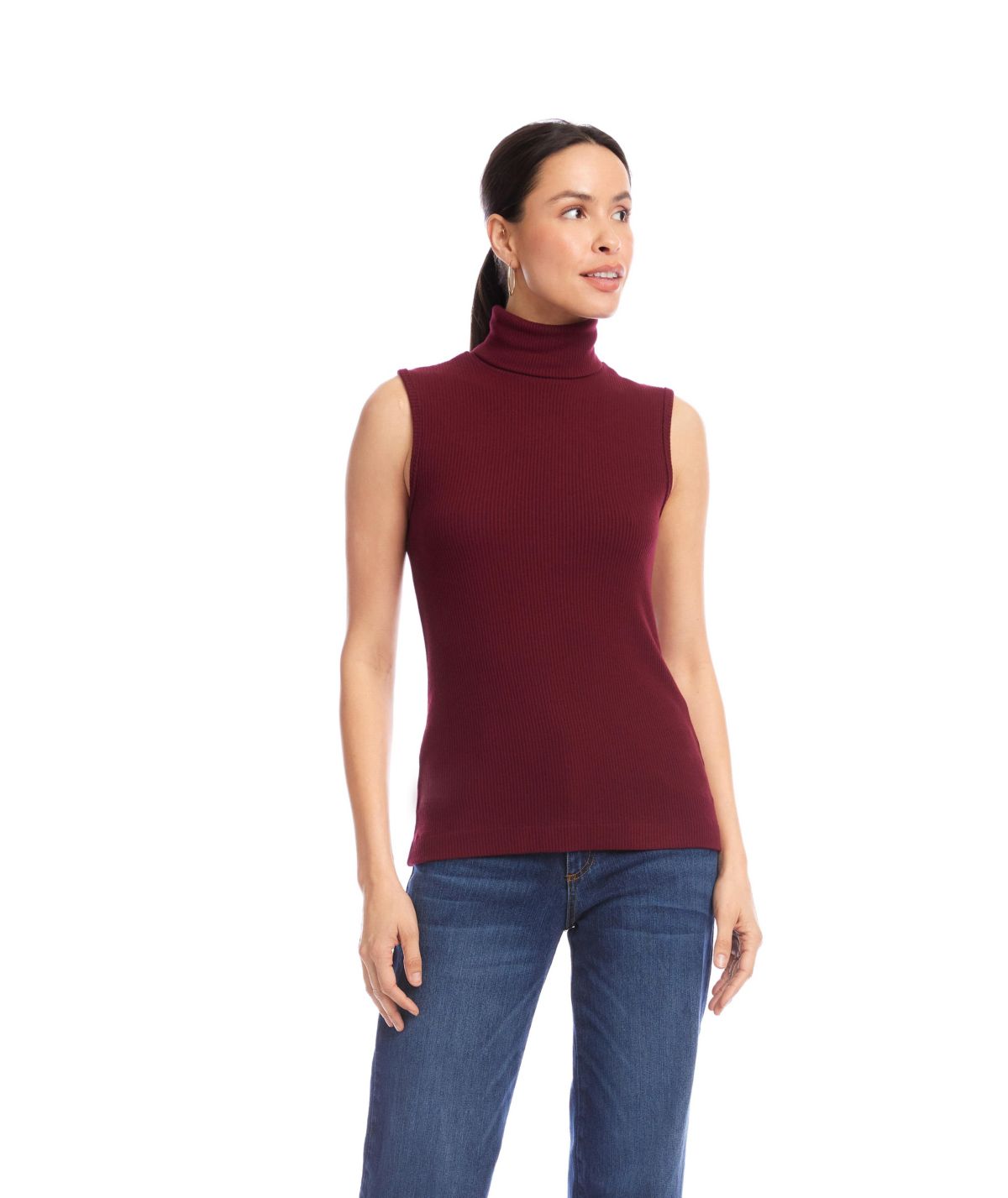 Ribbed Turtleneck Tank