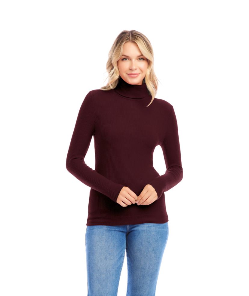 Ribbed Turtleneck Top