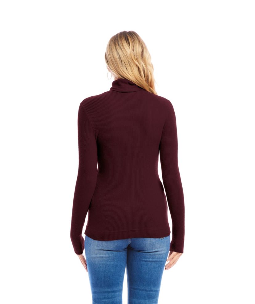 Ribbed Turtleneck Top