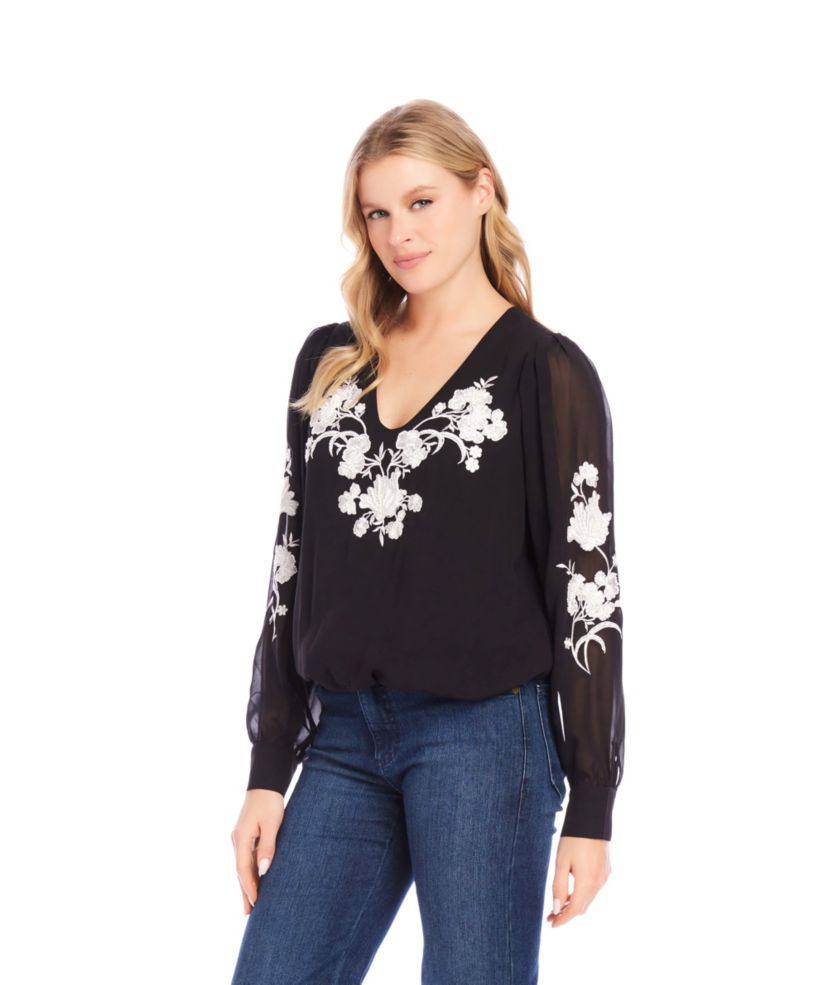 Embellished Blouson Top