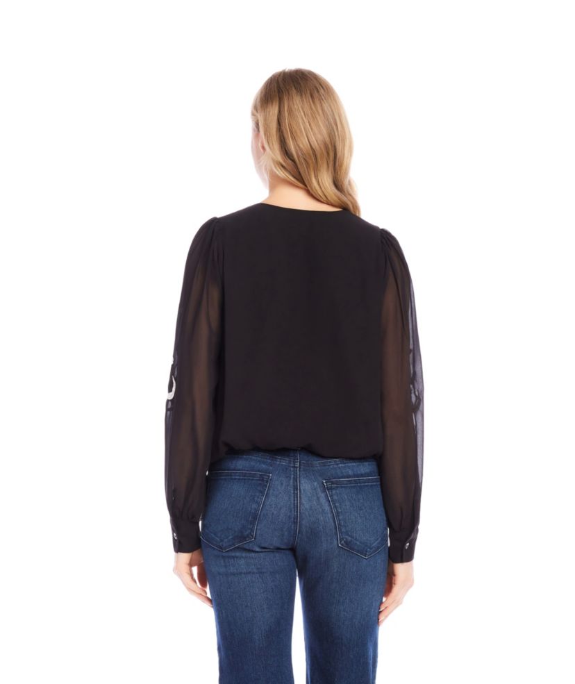 Embellished Blouson Top