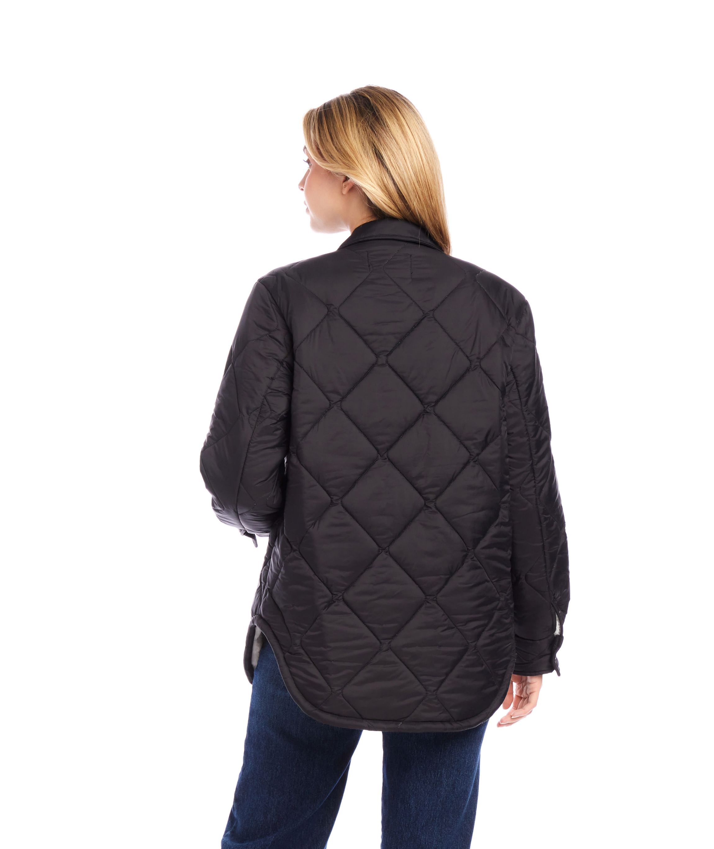 Faux Fur Quilted Jacket