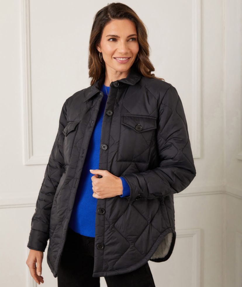 Faux Fur Quilted Jacket