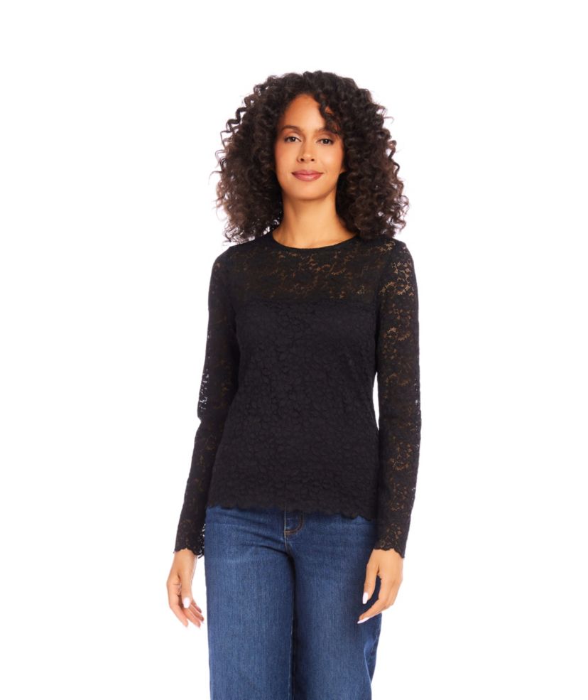Scalloped Lace Top