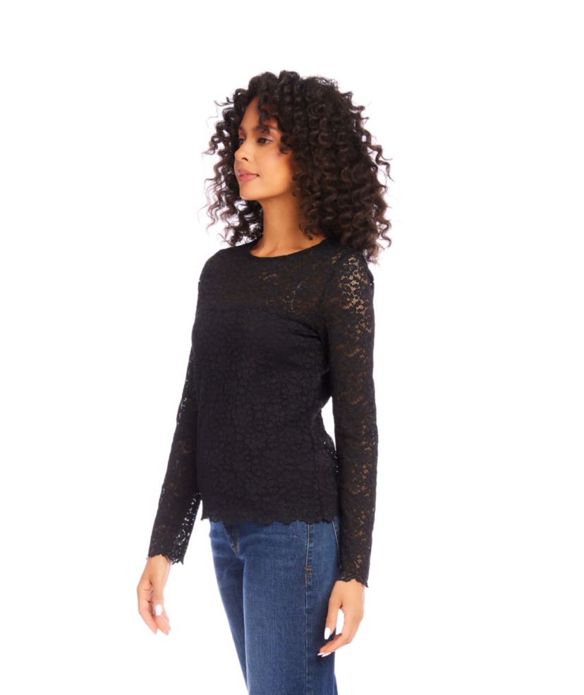 Scalloped Lace Top