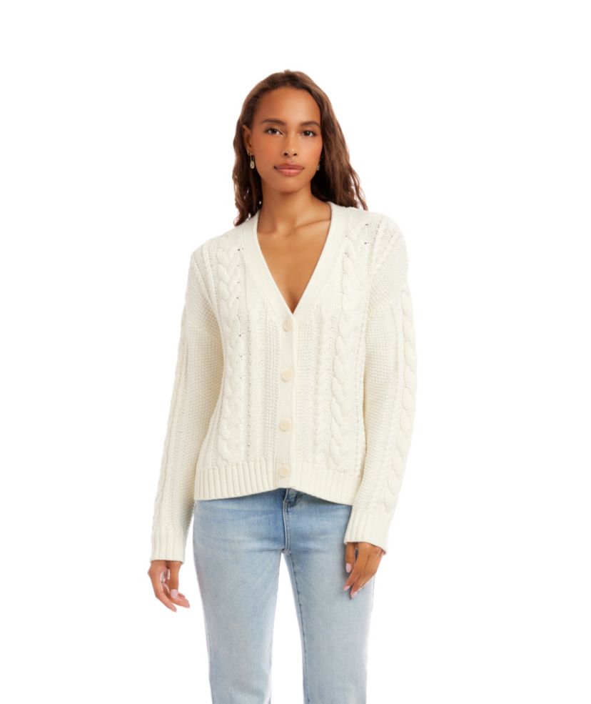 Cable Knit Cardigan Sweater