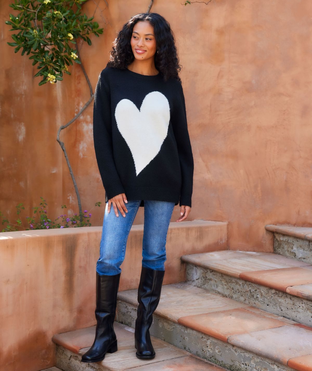 Heart Jacquard Sweater