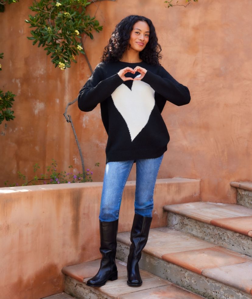 Heart Jacquard Sweater