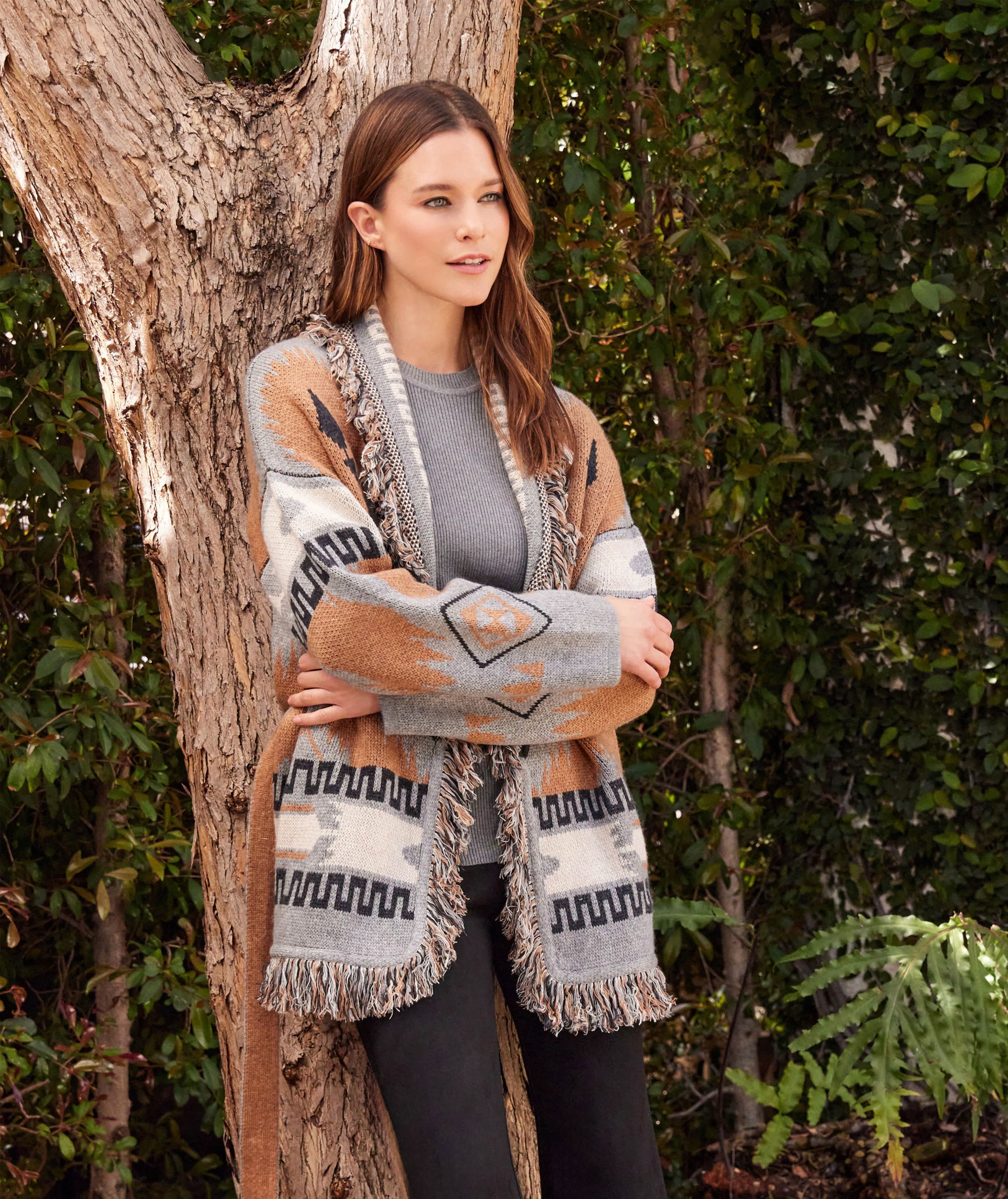 Fringe Cardigan Sweater