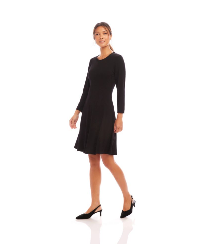 3/4 Sleeve Fit & Flare Dress
