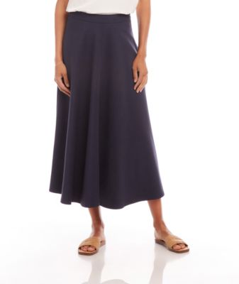Karen Kane Women’s Midi Circle Skirt, Navy Blue, Small