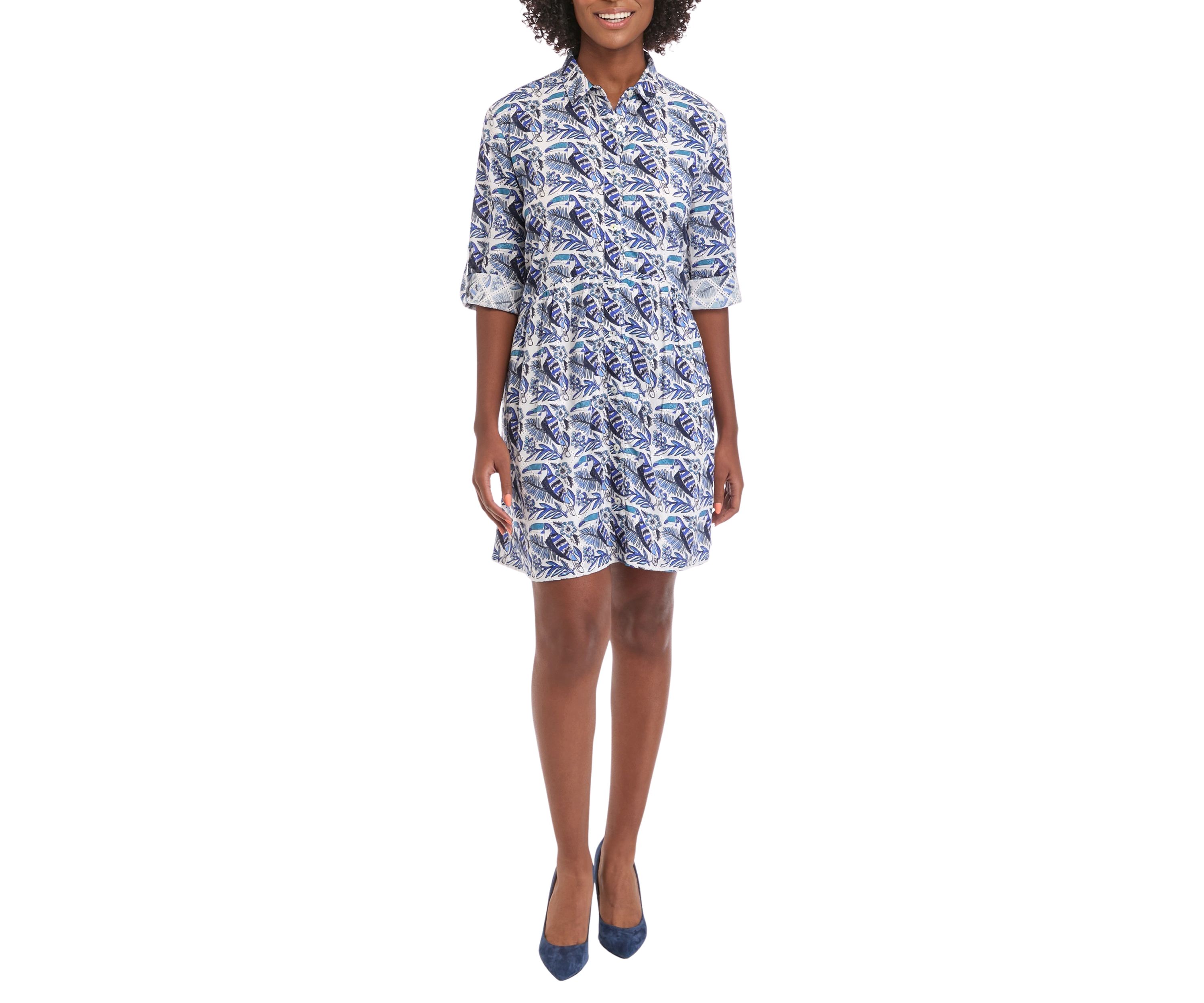 Womens Deauville Broderie Short Dress