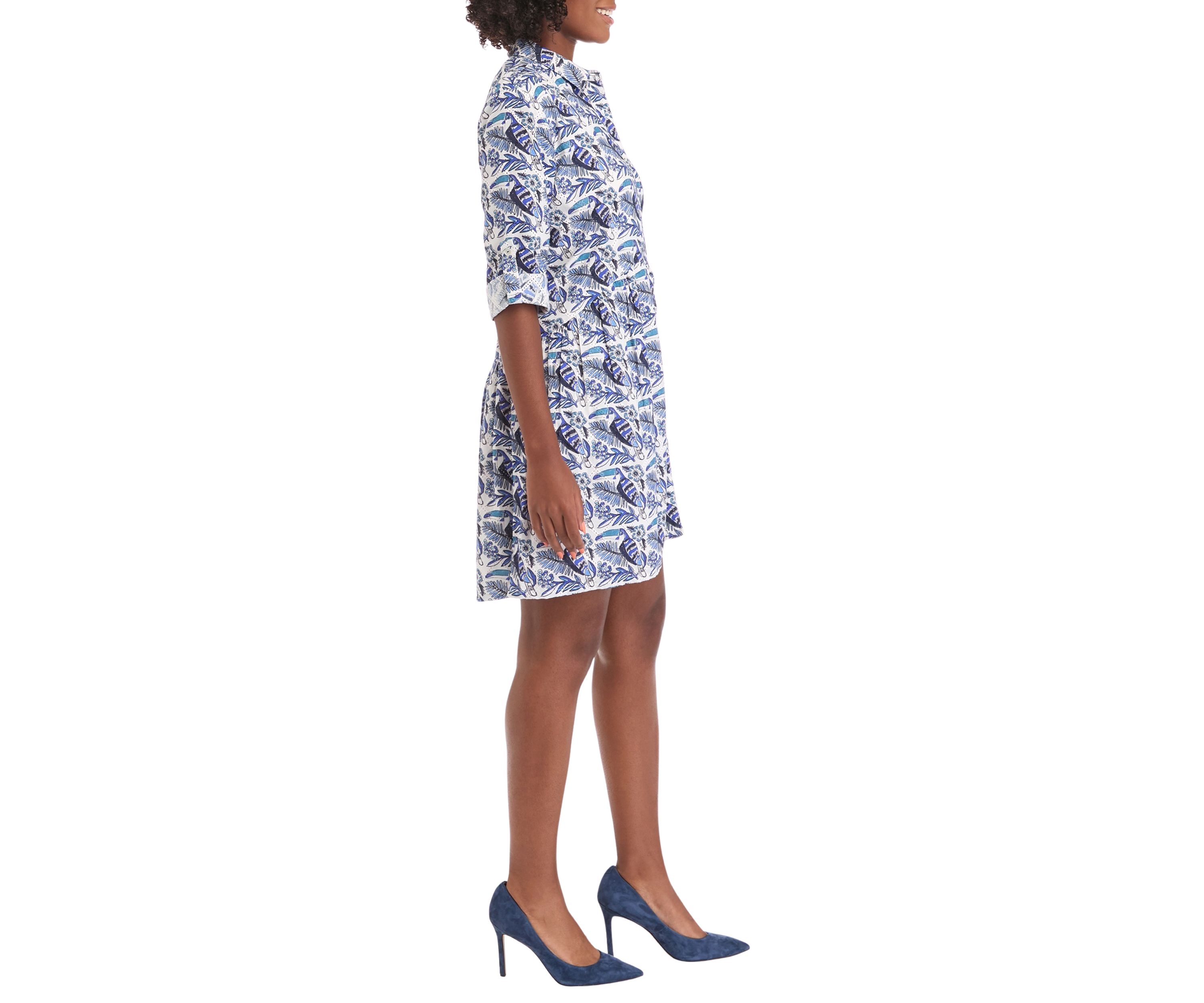 Womens Deauville Broderie Short Dress