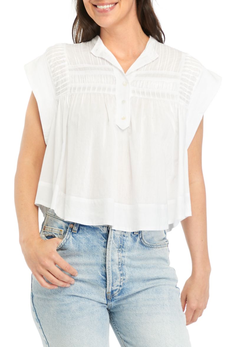 Womens Nini Pintuck Top