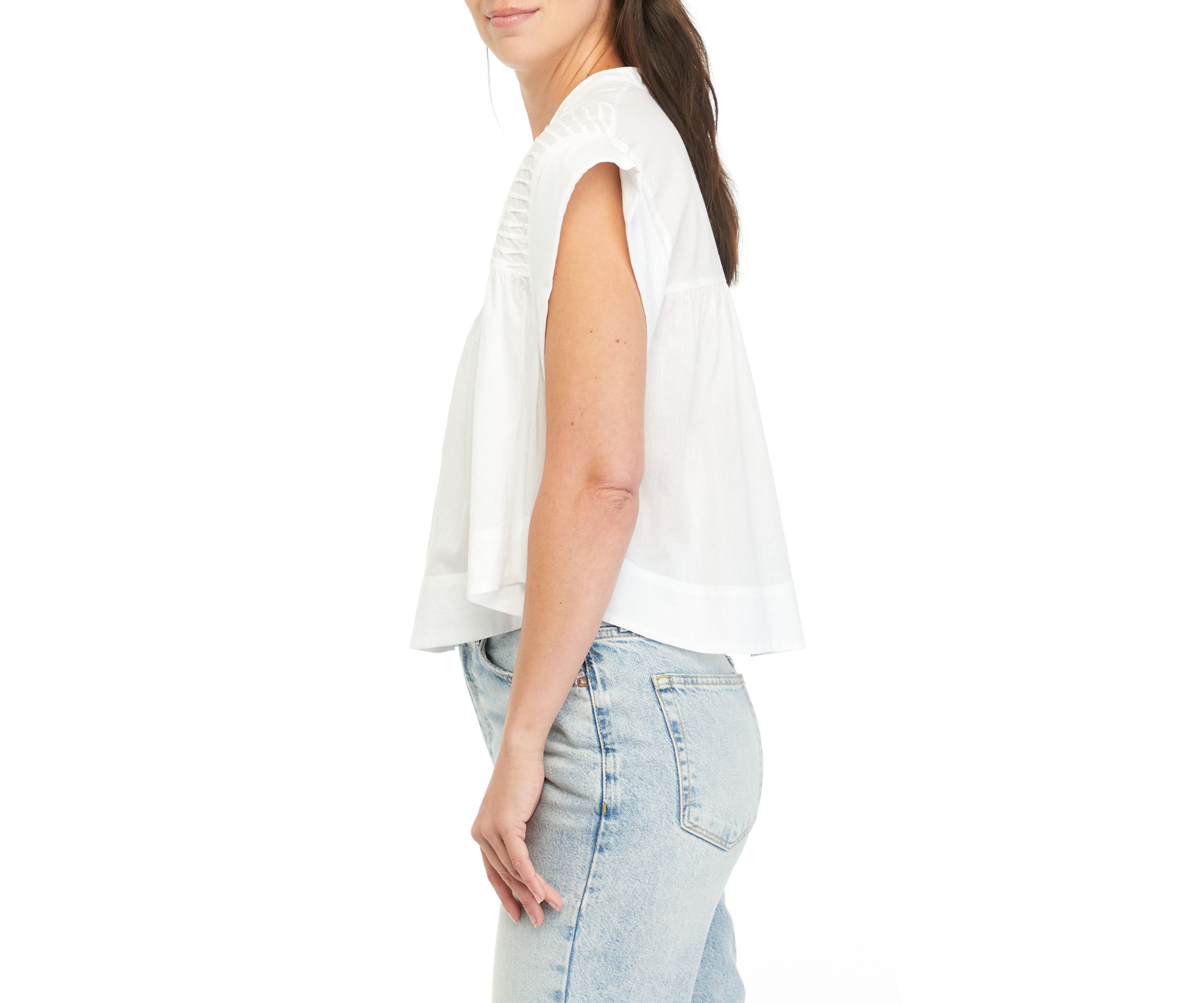 Womens Nini Pintuck Top