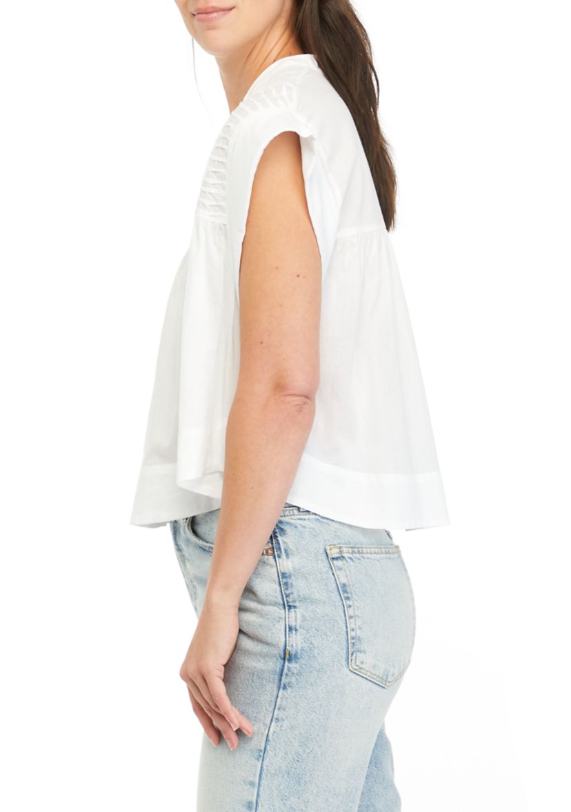 Womens Nini Pintuck Top
