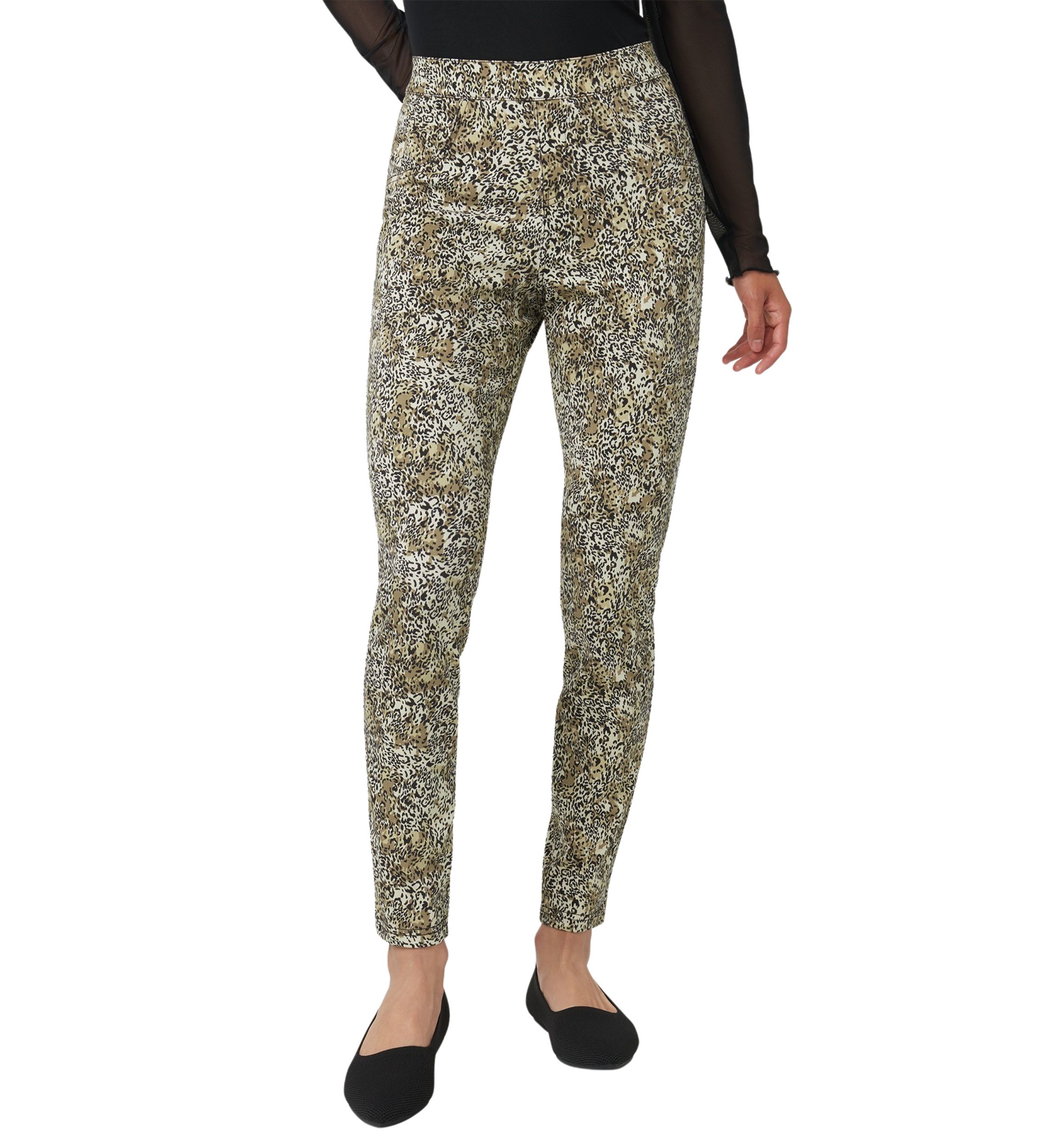 Womens Ditsy Animal Denim Leggings