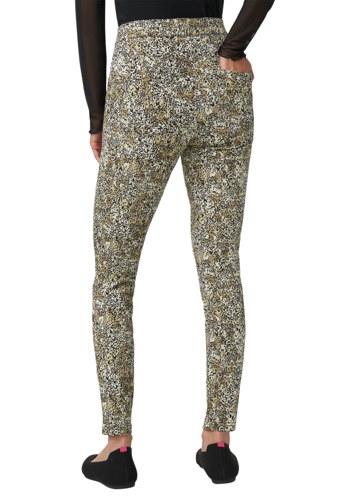 Womens Ditsy Animal Denim Leggings