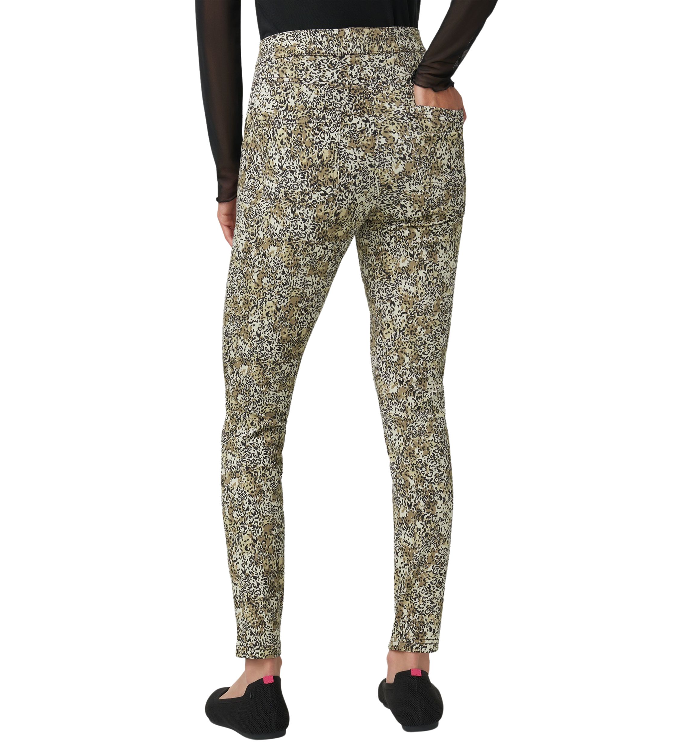 Womens Ditsy Animal Denim Leggings