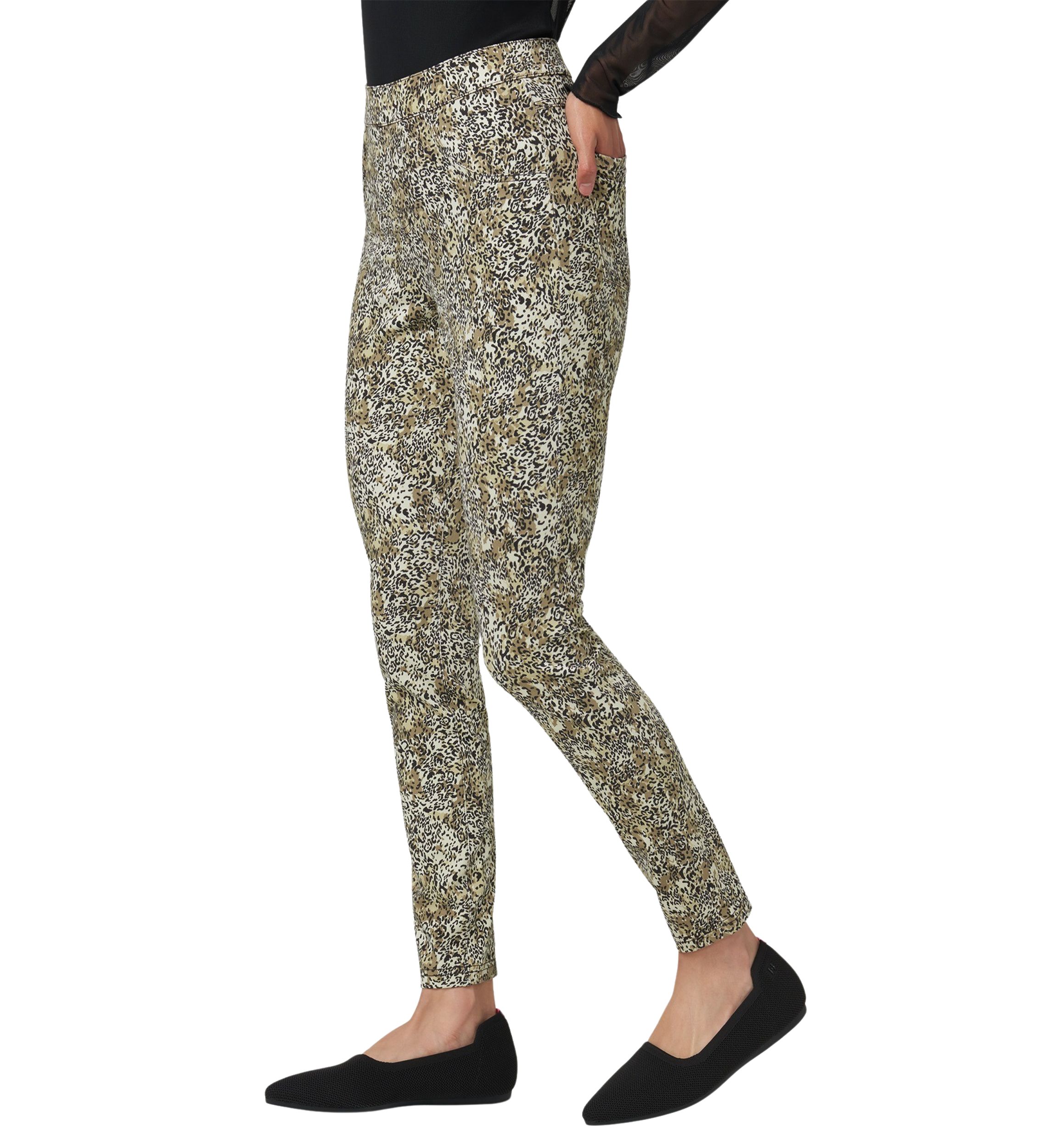 Womens Ditsy Animal Denim Leggings