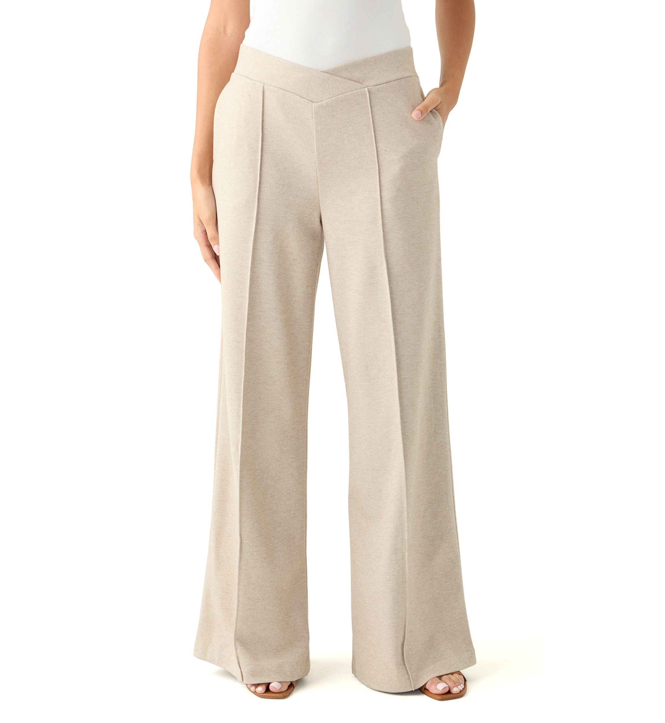 Womens Pull On Wide Leg Pants