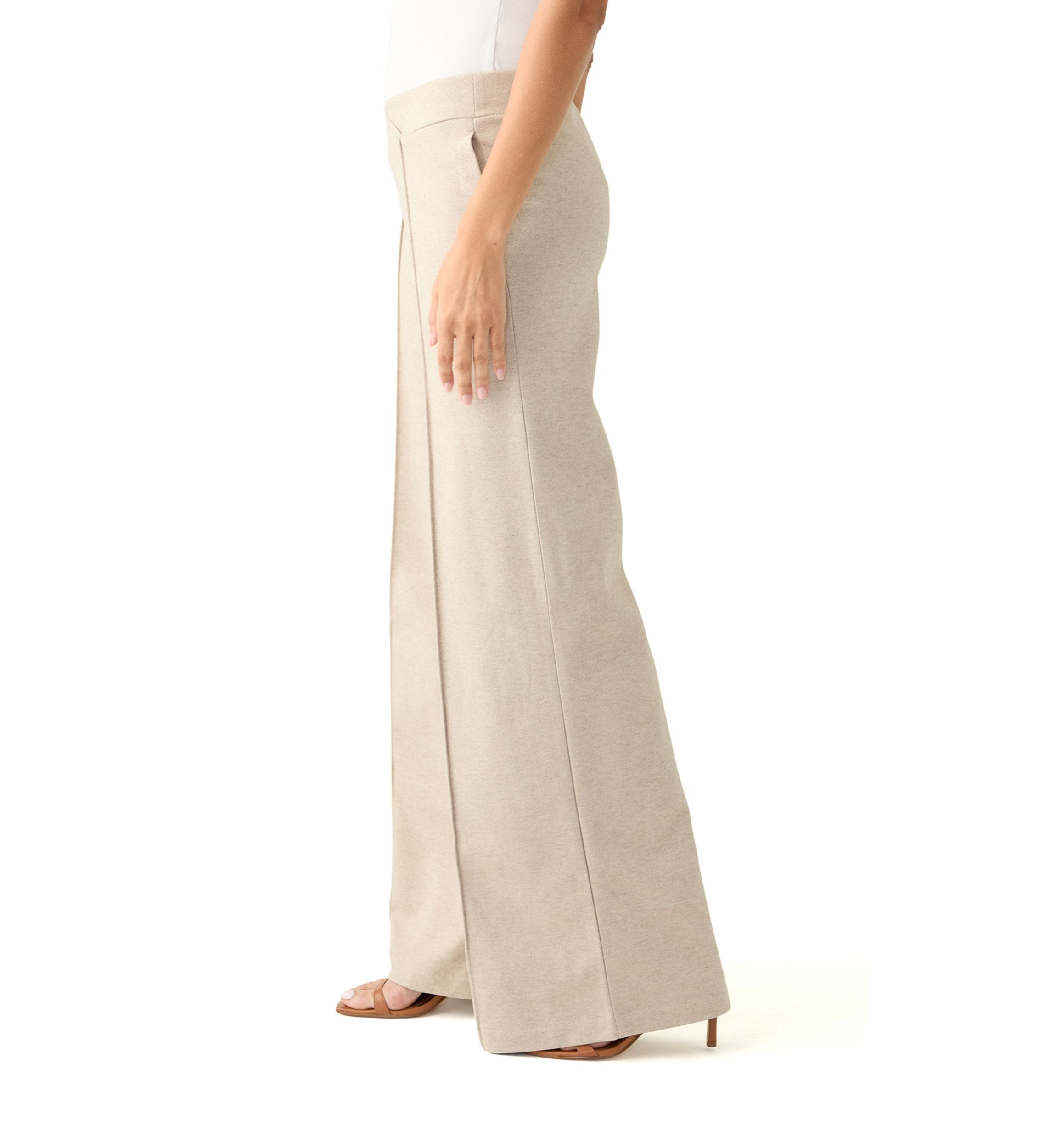 Womens Pull On Wide Leg Pants