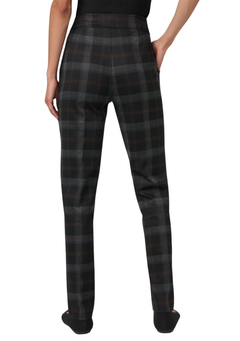 Womens Pull On Plaid Printed Pants
