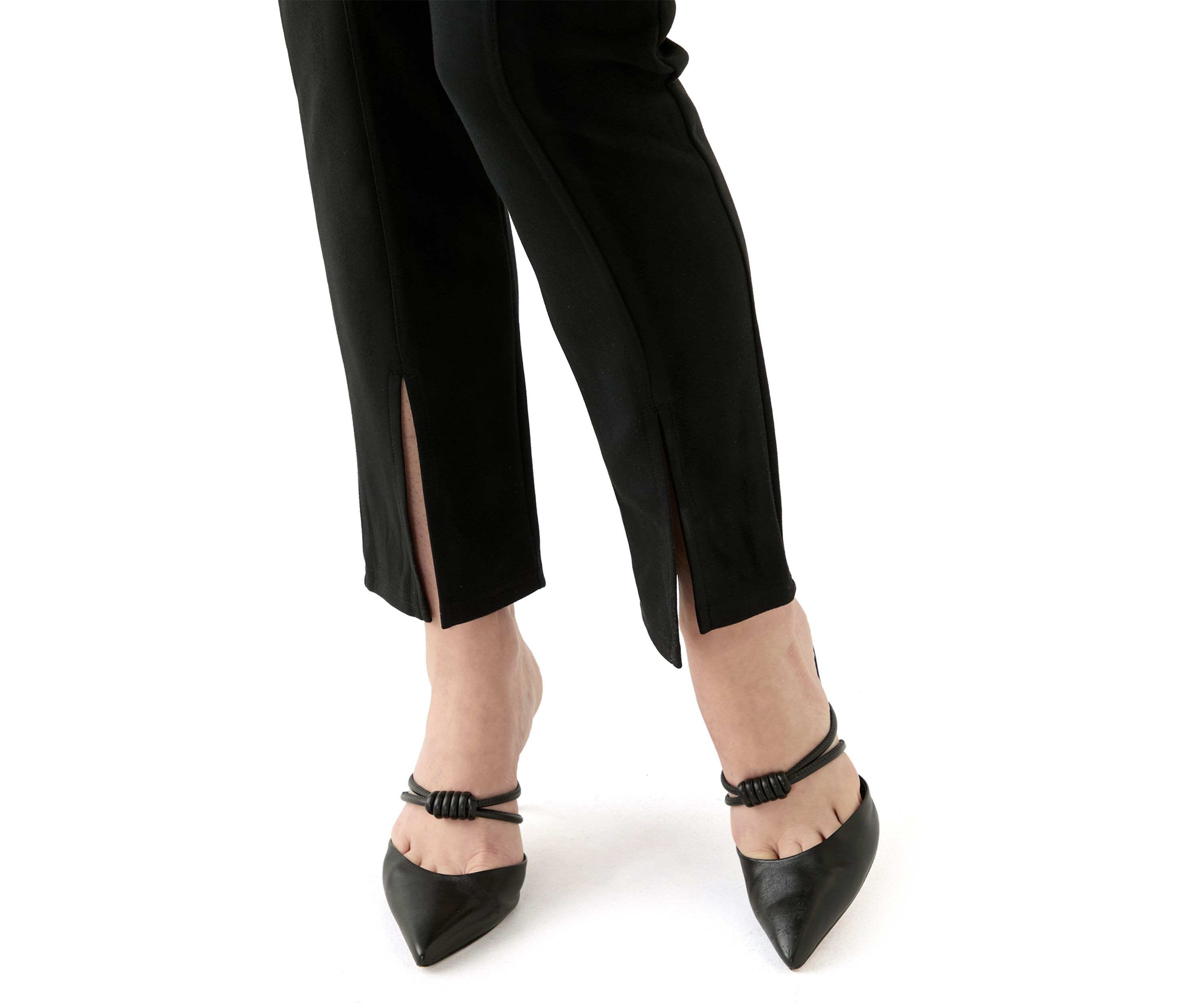 Womens High Rise Suede Straight Leg Leggings