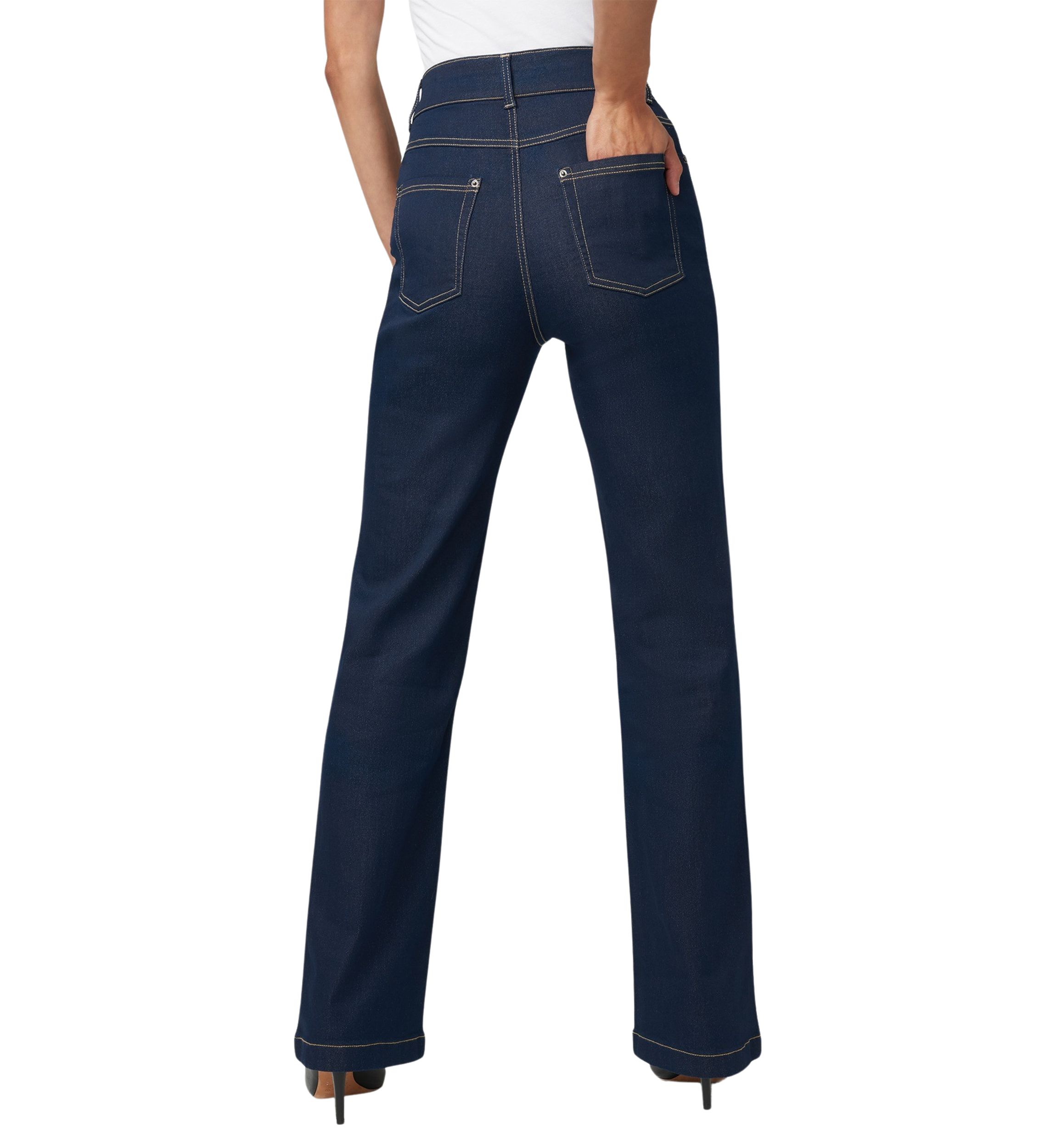 Womens High Rise Bootcut Denim Pants