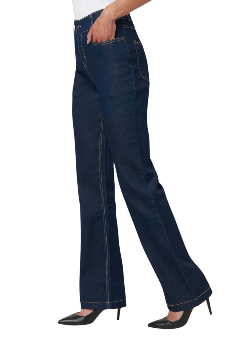 Womens High Rise Bootcut Denim Pants