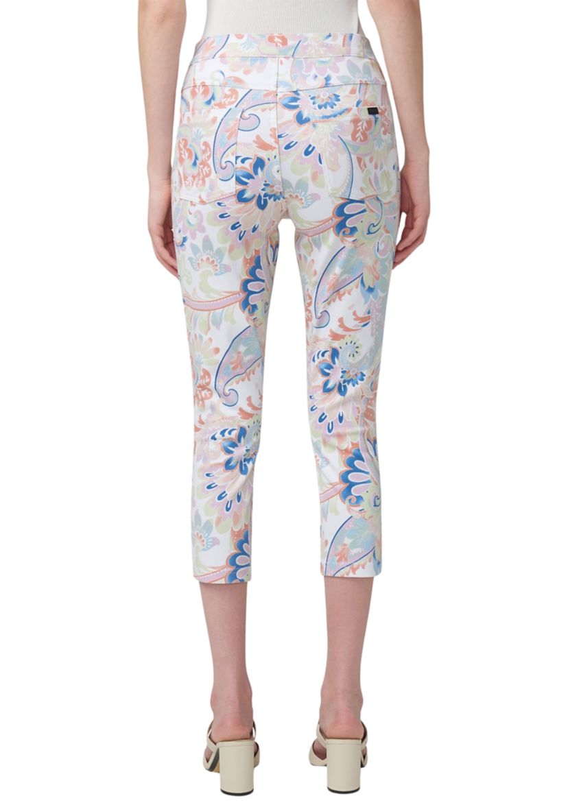 Womens Paisley Denim Capri Pants