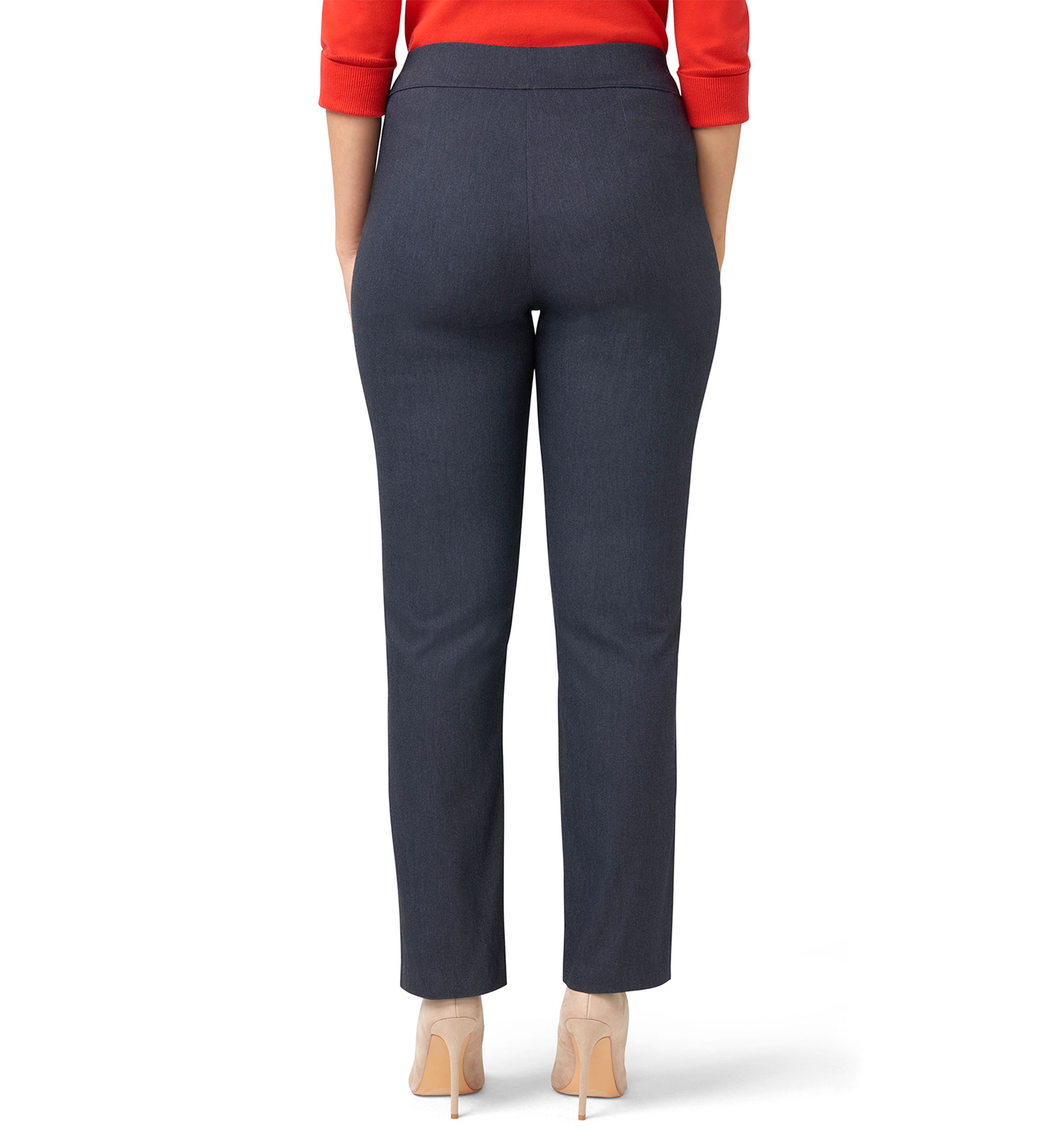 Womens Dress Up Denim Pull-On Trousers