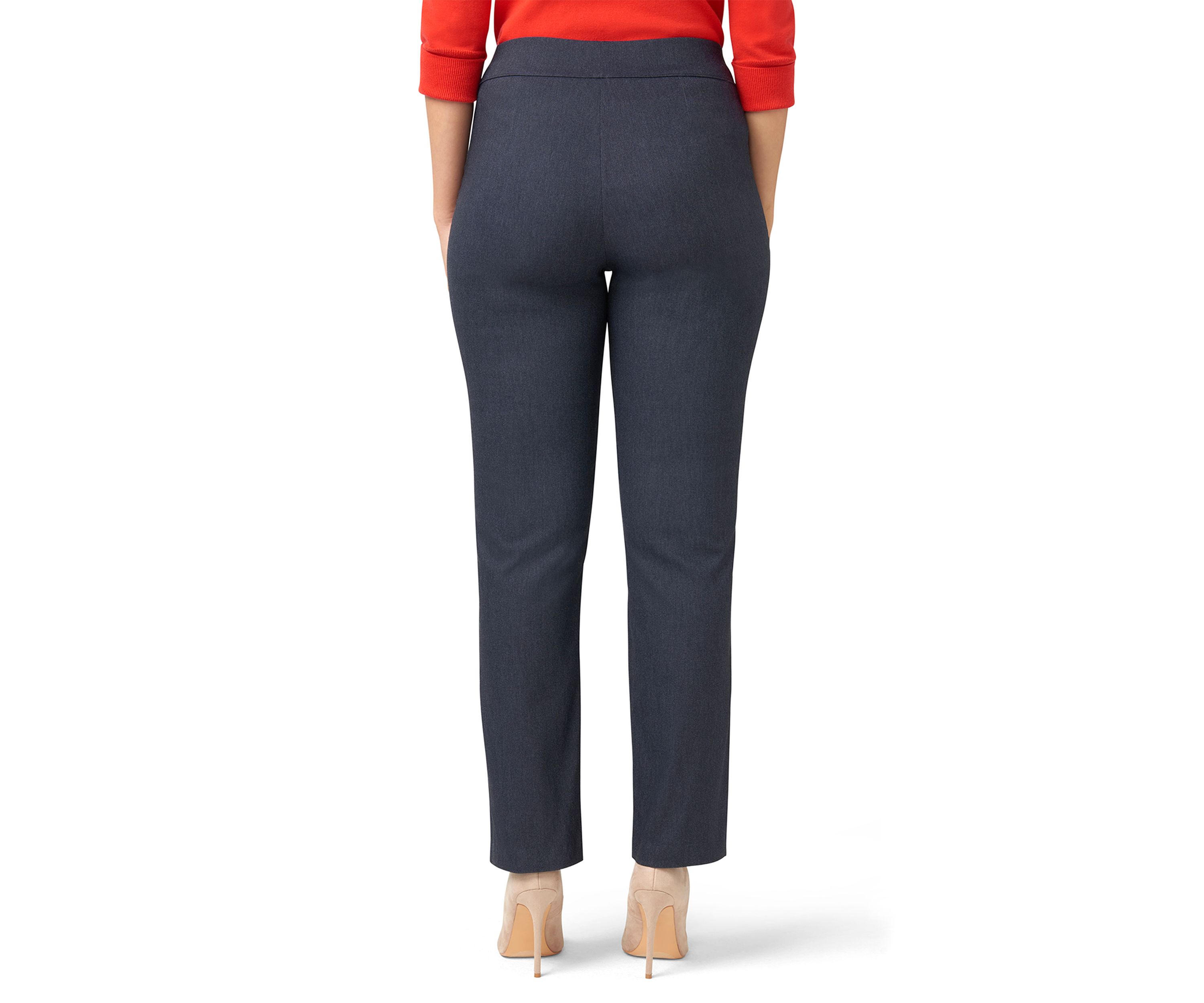 Womens Dress Up Denim Pull-On Trousers
