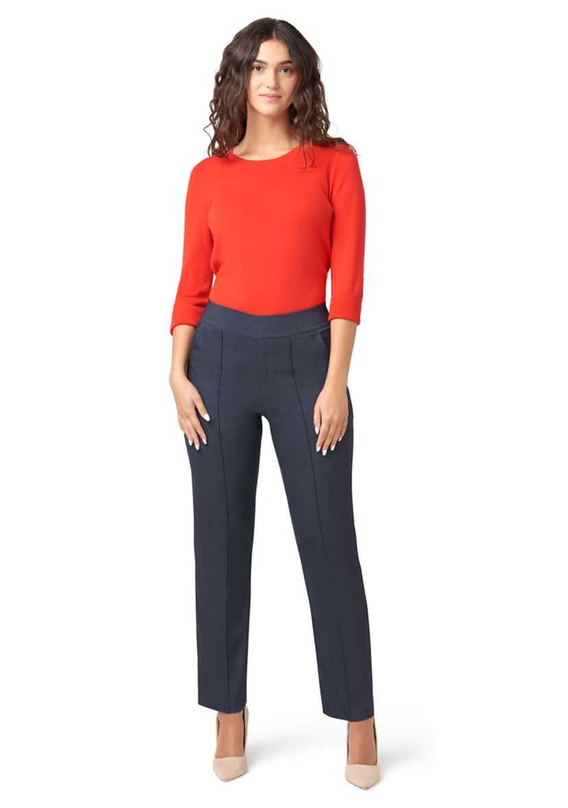Womens Dress Up Denim Pull-On Trousers