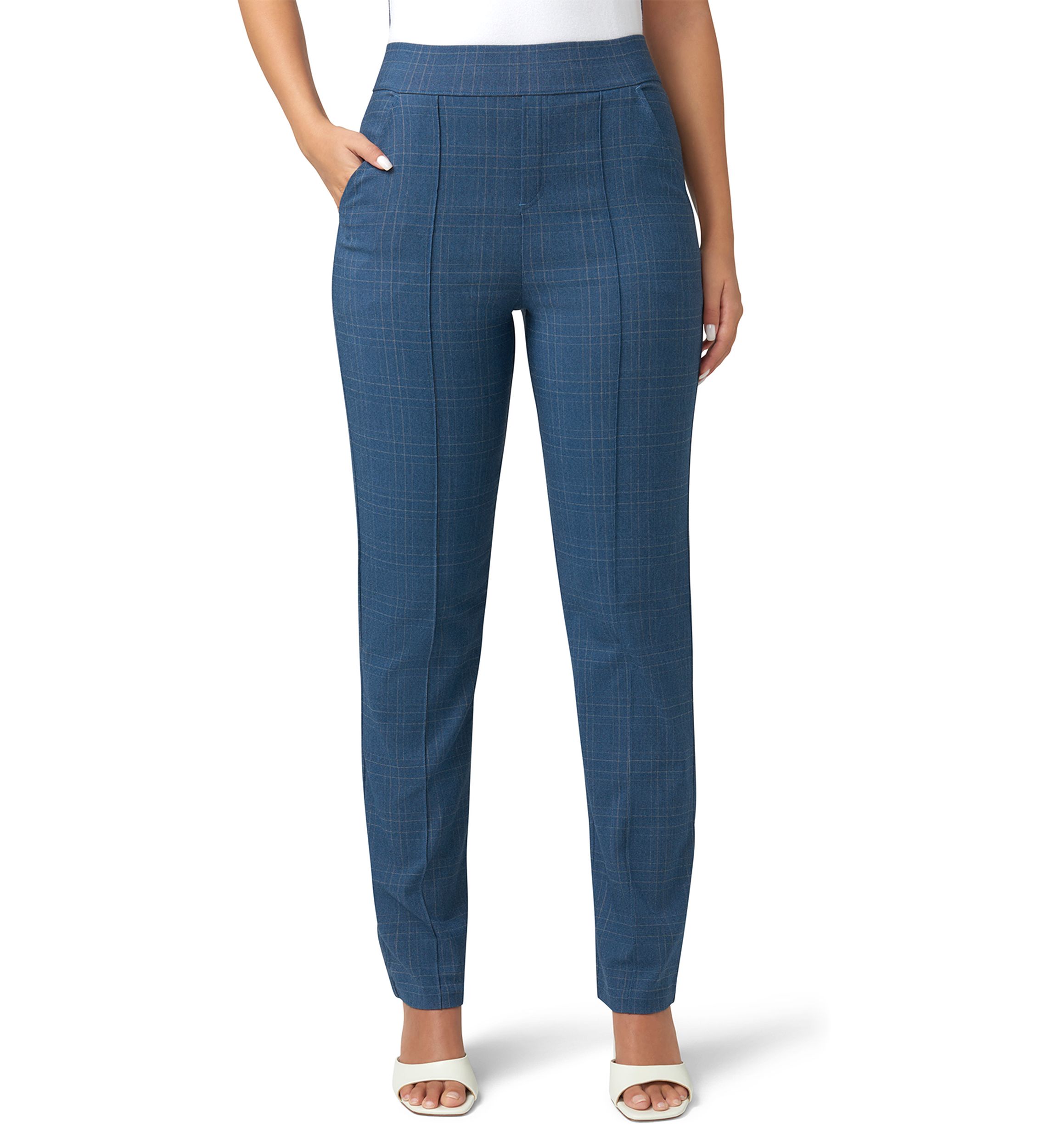 Womens Dress Up Denim Pull-On Trousers