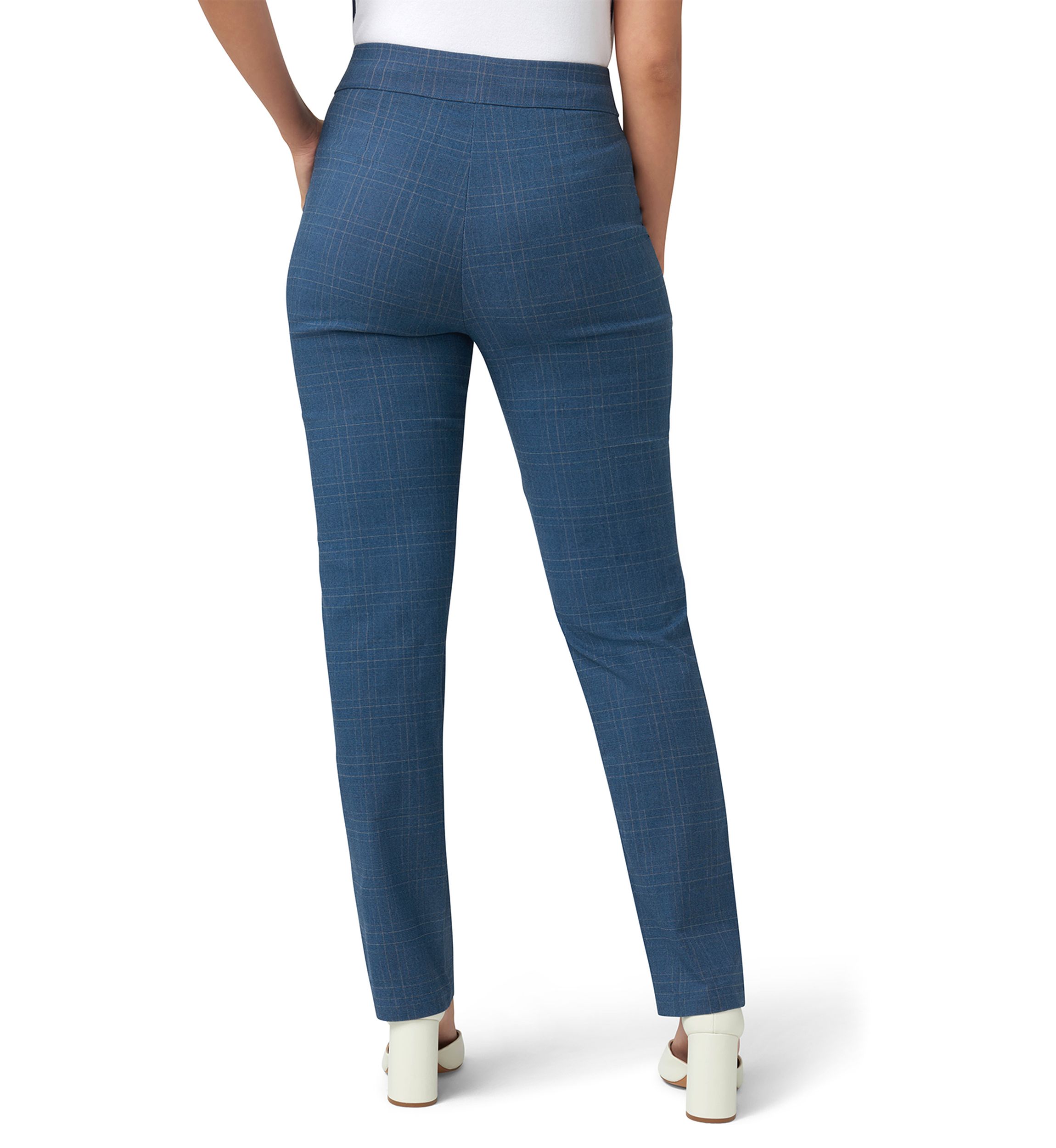 Womens Dress Up Denim Pull-On Trousers