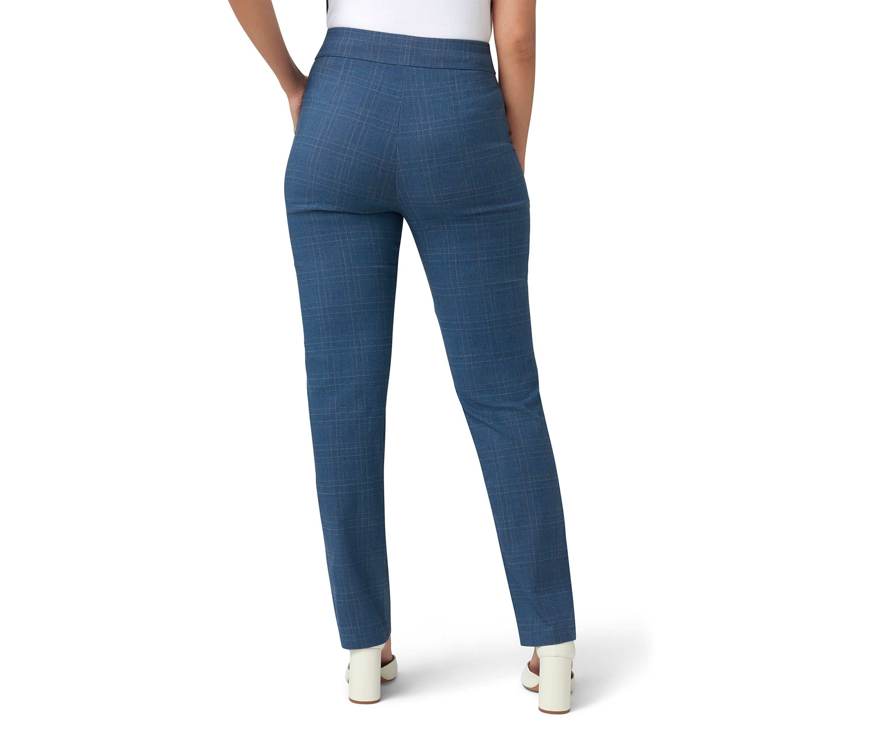 Womens Dress Up Denim Pull-On Trousers