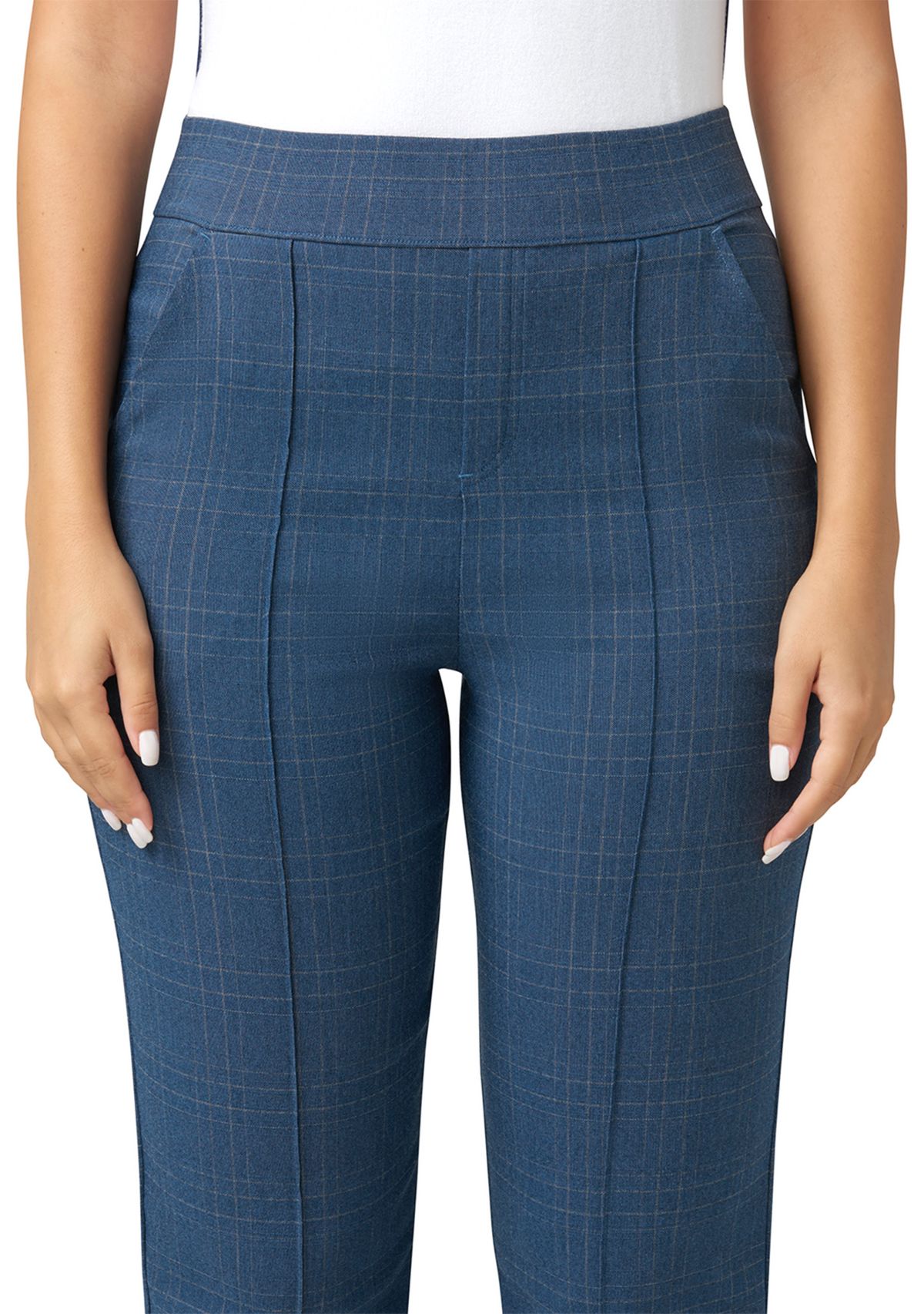 Womens Dress Up Denim Pull-On Trousers