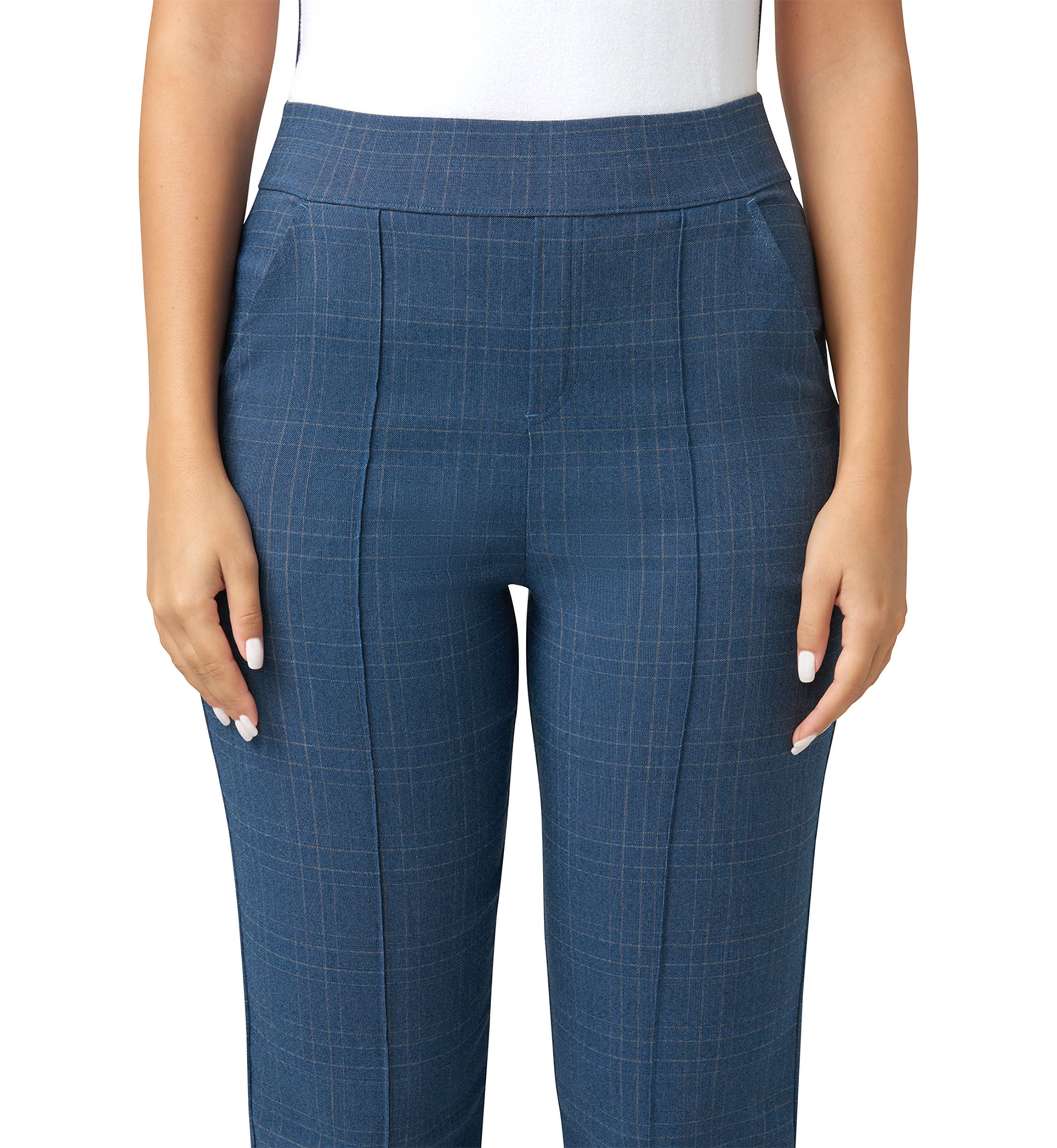 Womens Dress Up Denim Pull-On Trousers