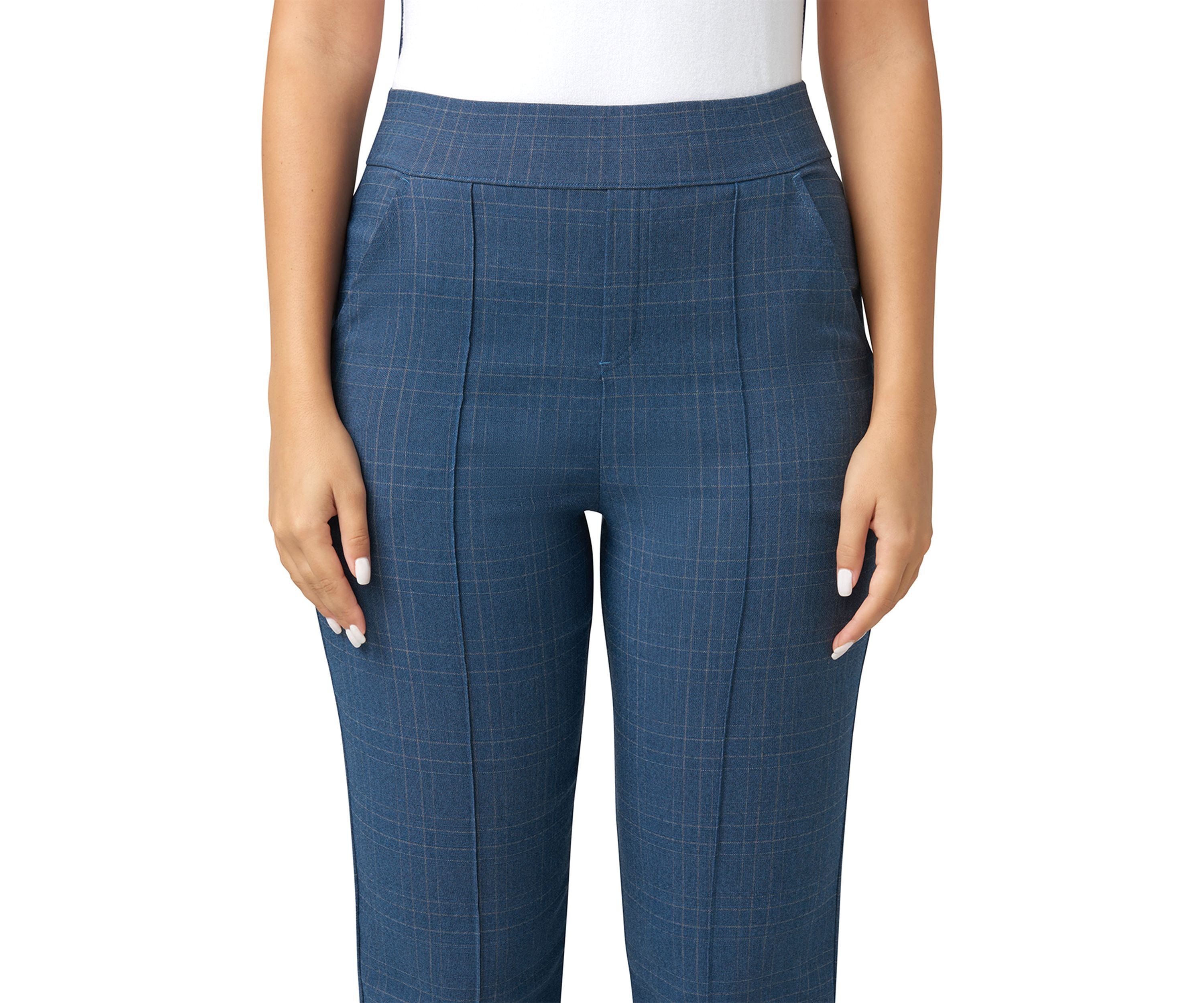 Womens Dress Up Denim Pull-On Trousers