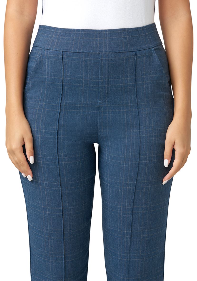 Womens Dress Up Denim Pull-On Trousers