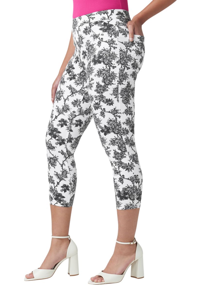 French Toile Denim Capri Pants