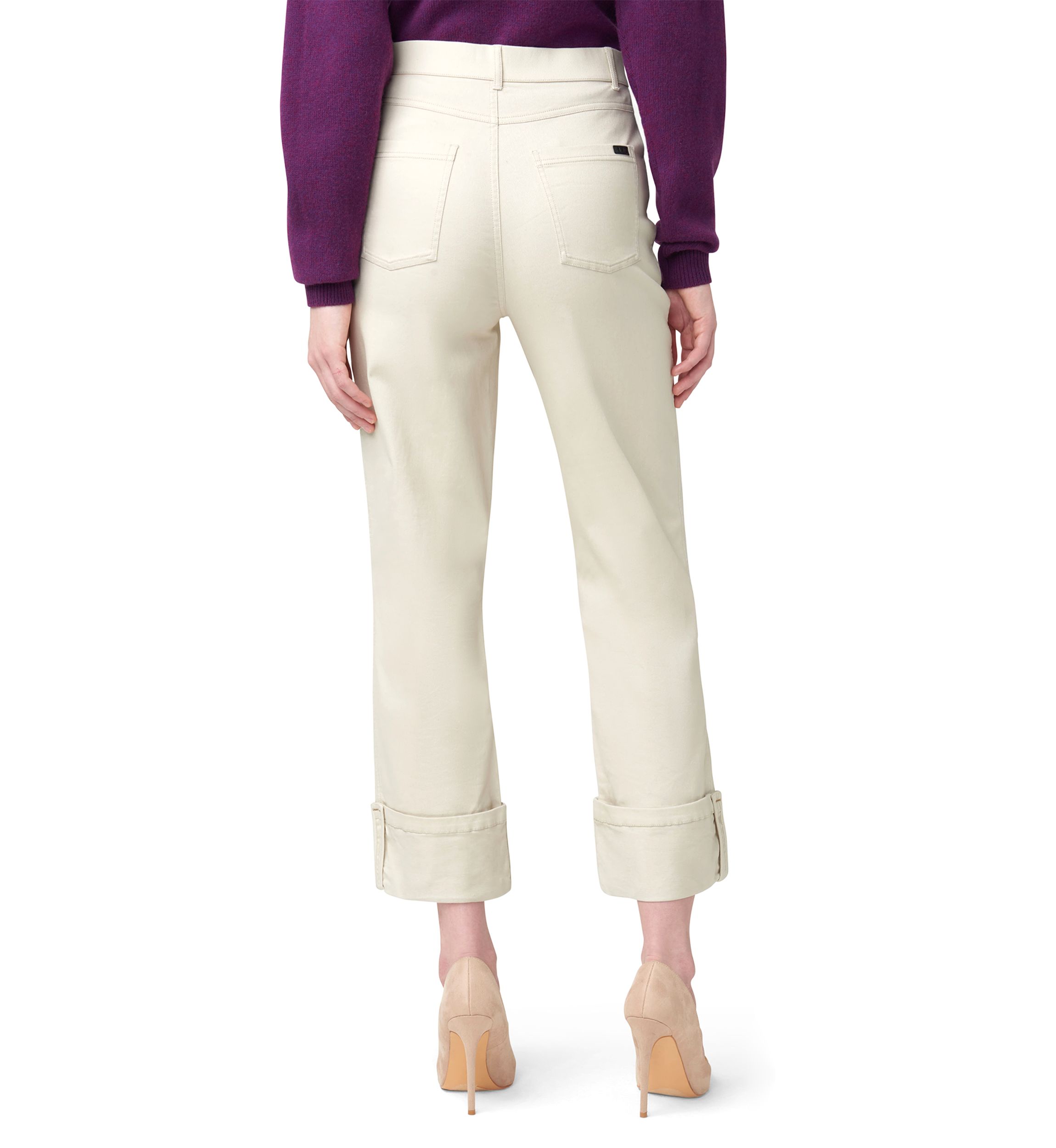 Cuffed Denim Skimmer Pants