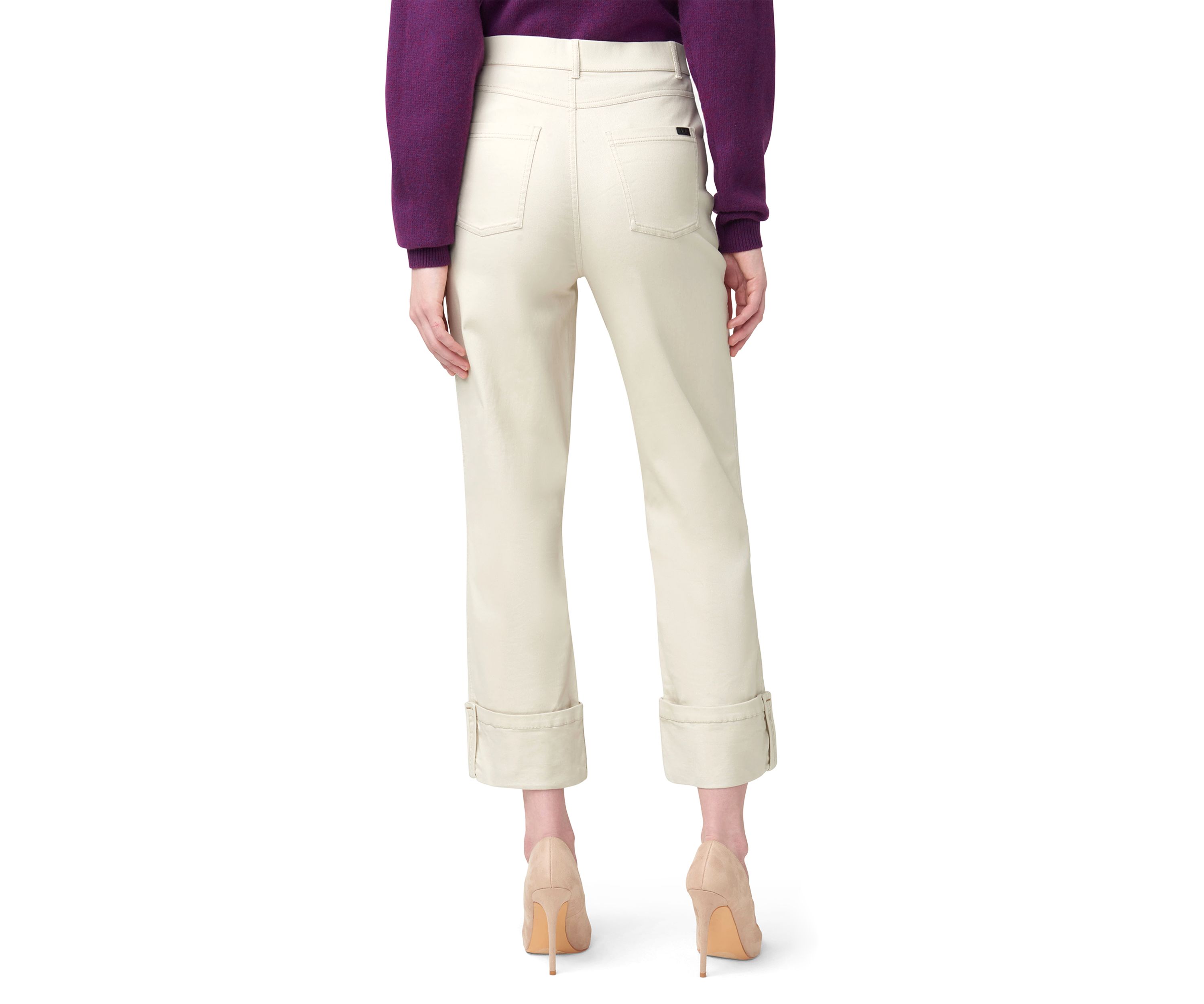 Cuffed Denim Skimmer Pants